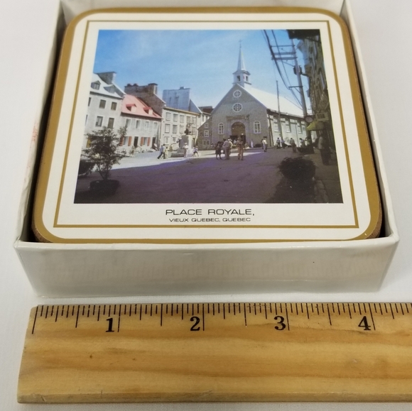 Pimpernel Quebec City Collection Cork Backed Coasters Deluxe Finish 4"x4" 6ct - Picture 12 of 15
